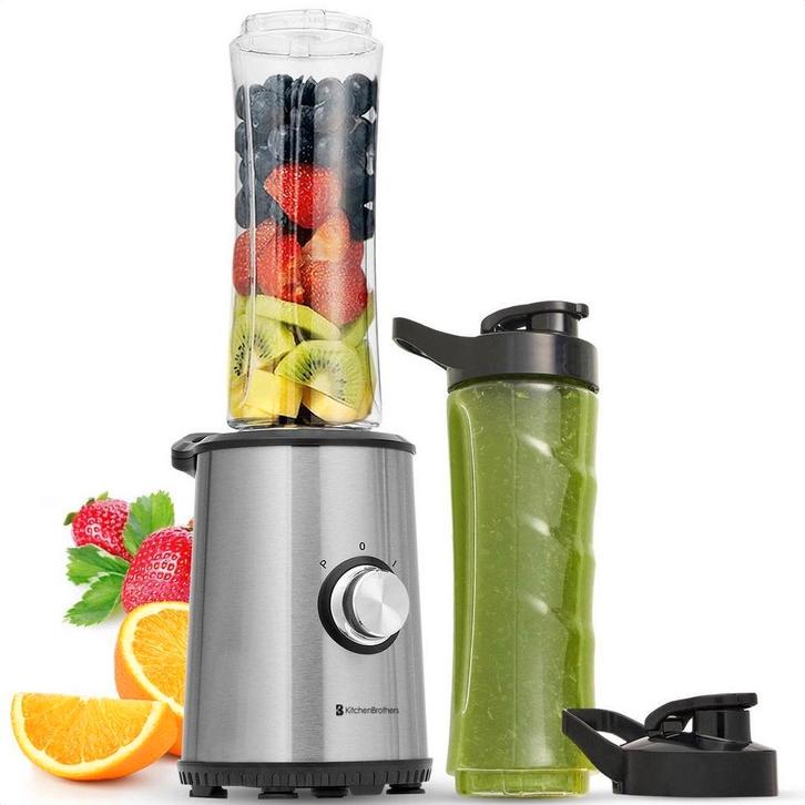 2dekans | KitchenBrothers Mini Blender - Smoothie Maker - 2, Sport en Fitness, Fitnessmaterialen, Zo goed als nieuw, Ophalen of Verzenden