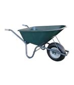 Kruiwagens Tuin Kruiwagen 100L Kunststof Groen (gecoat on..., Ophalen of Verzenden, Nieuw