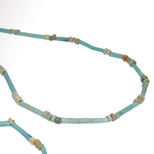 Oud-Egyptisch Faience Kralen ketting (Zonder Minimumprijs), Sieraden, Tassen en Uiterlijk, Antieke sieraden