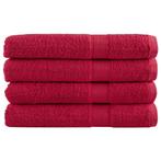 vidaXL Handdoeken SOLUND 4 st 600 g/m² 100x200 cm rood, Verzenden, Nieuw, Rood