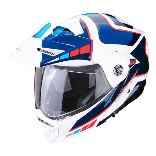 Scorpion ADX-2 Camino Pearl Wit-Blauw-Rood Adventure Helm, Motoren, Kleding | Motorhelmen, Offroadhelm, Heren, XS, Nieuw met kaartje
