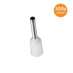 Adereindhuls Geïsoleerd 0,5mm² Wit 100 stuks, Ophalen of Verzenden, Nieuw