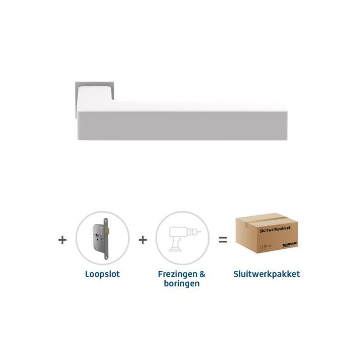 Skantrae Slimseriepakket loopslot 814 Squared 20 minimal wit, Doe-het-zelf en Verbouw, Hang- en Sluitwerk, Zo goed als nieuw, Ophalen of Verzenden