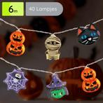 Halloween Lichtsnoer - 6 Meter - 40 LED Lampjes - Pompoen,, Verzenden, Nieuw
