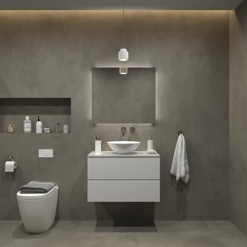 Badkamermeubelset Gliss Hermes 90 cm Hoogglans Wit Met, Doe-het-zelf en Verbouw, Sanitair, Bad, Nieuw, Ophalen of Verzenden