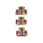 Haarklemmen Set Klein 3cm Recht Glitter Steentjes Goud Mu..., Verzenden, Nieuw