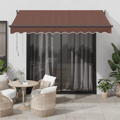vidaXL Luifel handmatig uittrekbaar 300x250 cm bruin, Tuin en Terras, Zonneschermen, Nieuw, Verzenden