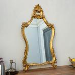Spiegel- Vrijstaande spiegel met volutenpoten ter