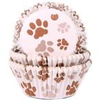 Cupcake Vormpjes HoM Pootafdruk Bruin 50x33mm. 48st., Verzenden, Nieuw
