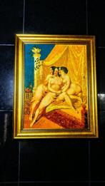 Groot Baltisch barnsteen schilderij - Vintage erotische, Verzamelen