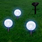 vidaXL Solarbollampen 3 st LED met grondankers en, Tuin en Terras, Buitenverlichting, Verzenden, Nieuw