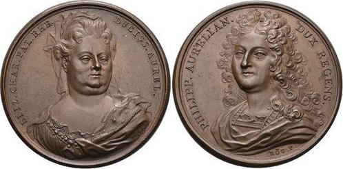 Bronze-medaille o Jahr 1717 Pfalz-kurlinie Elisabeth Char..., Postzegels en Munten, Penningen en Medailles, Verzenden