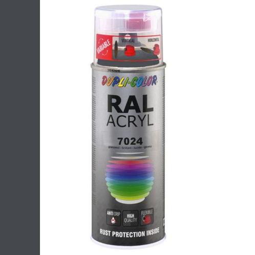 Dupli-Color Ral Acryl Ral 7024 Grafiet grijs Hoogglans 400, Doe-het-zelf en Verbouw, Verf, Beits en Lak, Nieuw, Ophalen of Verzenden