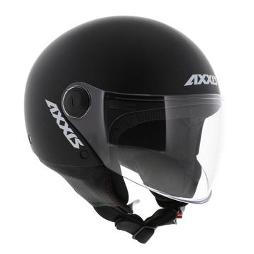 Nieuwe Axxis Square S helm mat zwart | Scooterhelm snorfiets