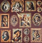 Decoratief paneel Ritratti di maestosità Leonine, Antiek en Kunst