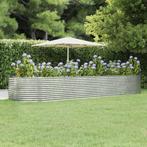 vidaXL Plantenbak 447x140x68 cm gepoedercoat staal, Tuin en Terras, Bloembakken en Plantenbakken, 100 cm of meer, Verzenden, Nieuw