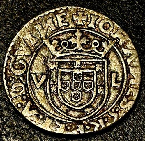Portugal. D. João III (1521-1557). Tostão (100 Reais) V-L, Postzegels en Munten, Munten | Europa | Niet-Euromunten