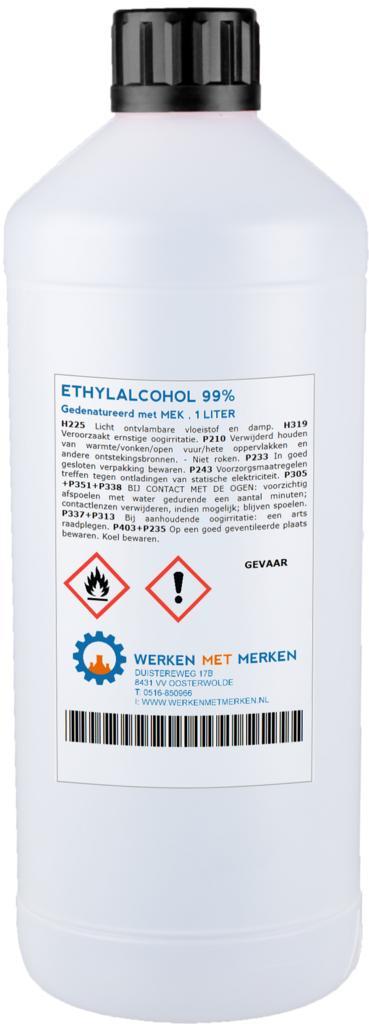 Wmm Chemie Ethylalcohol 99 1 liter, Doe-het-zelf en Verbouw, Overige Doe-het-zelf en Verbouw, Nieuw, Verzenden