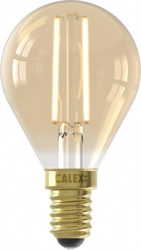 Calex Lichtbron E14 Kogellamp - Glas - Goud - 5 x 8 x 5 cm (, Huis en Inrichting, Lampen | Hanglampen, Nieuw, Verzenden