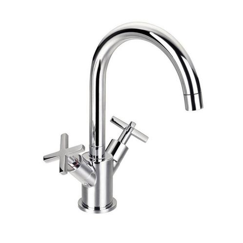 Keukenmengkraan Best Design New-Jax Twee Kruisgrepen 30,5 cm, Doe-het-zelf en Verbouw, Sanitair, Kraan, Nieuw, Chroom, Ophalen of Verzenden