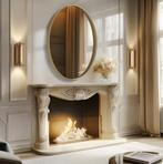 Ovale Gouden Badkamerspiegel met Metalen Frame en Decoratief, Verzenden, Nieuw