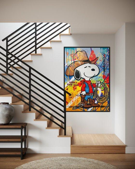 CASPA - Snoopy Cowboy, Antiek en Kunst, Kunst | Schilderijen | Modern