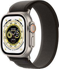 Apple Watch Ultra 49 mm titanium kast naturel op, Telecommunicatie, Overige Telecommunicatie, Zo goed als nieuw, Verzenden