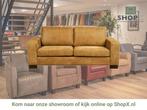 Leren bank Enjoy - 2,5 zits - Kenia Walnut (cognac) - Poten, Nieuw, Ophalen of Verzenden, Rechte bank, Modern