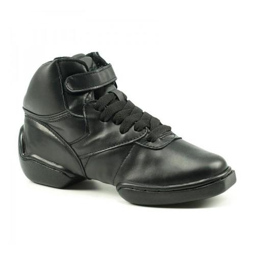 Hoge Danssneakers van Leer - Splitzool - Zwart - Zumba, Hiph, Sport en Fitness, Ballet, Verzenden