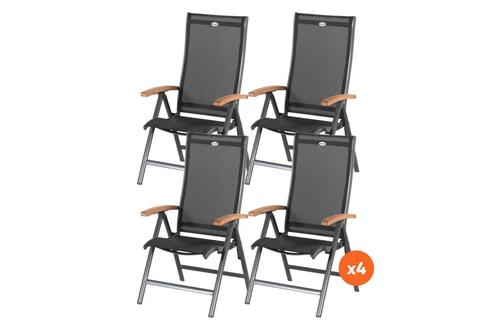 Set van 4 - Hartman Salvatore verstelbare stoel - Teak, Tuin en Terras, Tuinsets en Loungesets, Nieuw, Overige materialen, Verzenden