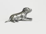 Miniatuur figuur - Massief zilveren Hond miniatuur - .925, Antiek en Kunst