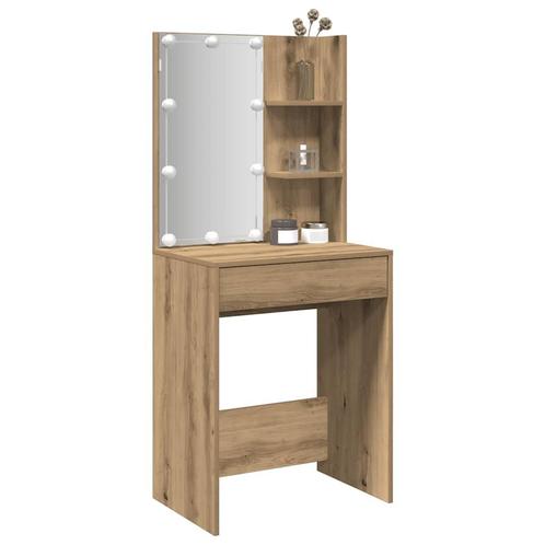 vidaXL Kaptafel met LED-verlichting 60x40x140 cm artisanaal, Huis en Inrichting, Tafels | Salontafels, 50 tot 100 cm, Nieuw, Minder dan 50 cm