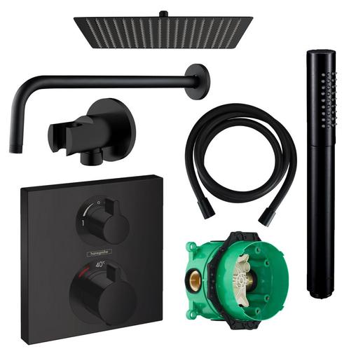 Hansgrohe Ecostat Regendoucheset Inbouw Wanduitloop met, Doe-het-zelf en Verbouw, Sanitair, Kraan, Nieuw, Ophalen of Verzenden