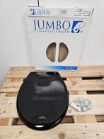 Jumbo Toiletzitting 44 x 37 cm glans zwart, Ophalen of Verzenden, Nieuw, Toilet