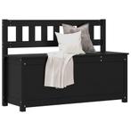 vidaXL Bankje 110x41x76,5 cm massief grenenhout zwart, Huis en Inrichting, Banken | Bankstellen, Verzenden, Nieuw, Hout, Minder dan 150 cm