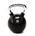 Muscle Power Rubberen Kettlebell - Zwart - 28 kg, Sport en Fitness, Fitnessmaterialen, Nieuw, Verzenden
