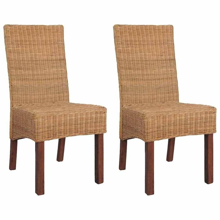 Buitenstoelen Rattan Bruin | B-keuze | Scherpe Prijs, Huis en Inrichting, Stoelen, Twee, Overige kleuren, Nieuw, Riet of Rotan