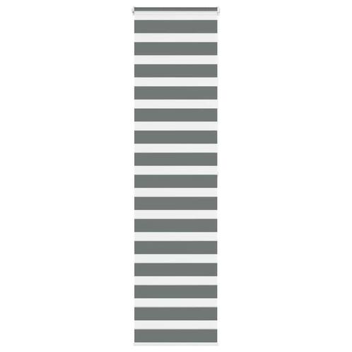 vidaXL Zebra rolgordijn 60x200 cm stofbreedte donkergrijs, Huis en Inrichting, Stoffering | Gordijnen en Lamellen, Grijs, Nieuw