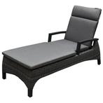 Dallas ligbed 162x70xH101 cm antraciet wicker, Tuin en Terras, Ophalen of Verzenden, Nieuw