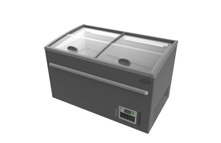 Combisteel Supermarkt Vrieskist | 530L | Grijs | Statisch |, Witgoed en Apparatuur, Koelkasten en IJskasten, Ophalen of Verzenden