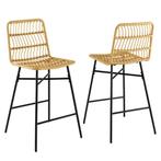2dekans | Set van 2 Rotan Barkrukken – 69 cm Zithoogte –, Huis en Inrichting, Stoelen, Ophalen of Verzenden, Zo goed als nieuw