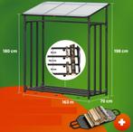 Brandhoutrek Antraciet 198x163x70cm met zeil + draagtas, Tuin en Terras, Verzenden, Nieuw