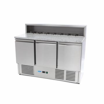Pizzawerkbank - 137 cm - 3 Deuren - 8 x 1/6 GN - incl. RVS beschikbaar voor biedingen