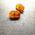 Oude zilveren manschettknopen 875 met Baltisch amber -