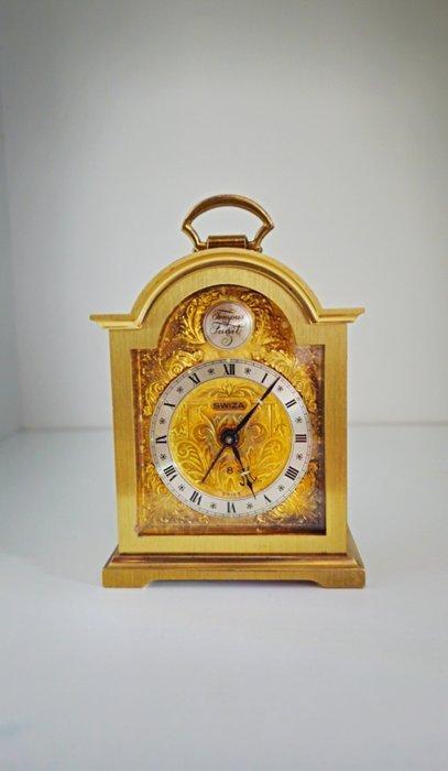Tafelklok - Swiza - Vintage - Verguld messing - 1980-1990, Antiek en Kunst, Antiek | Klokken
