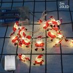 Kerstmannetjes Kerstlampjes Kerstslinger Lichtslinger op Bat, Verzamelen, Verzenden, Nieuw