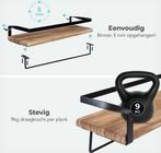 2dekans | LifeGoods Zwevende Wandplank - 2 Stuks - 41cm -, Ophalen of Verzenden, Zo goed als nieuw