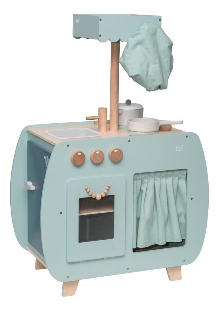 Label Label Groen Houten Bistro Keuken, Kinderen en Baby's, Speelgoed | Houten speelgoed, Nieuw, Verzenden