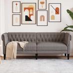 vidaXL Driezitsbank Chesterfield-stijl stof taupe, Huis en Inrichting, Banken | Bankstellen, Verzenden, Nieuw, Driepersoons, Stof