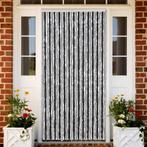 vidaXL Vliegengordijn 118x220 cm chenille grijs en zwart, Huis en Inrichting, Stoffering | Gordijnen en Lamellen, Verzenden, Nieuw